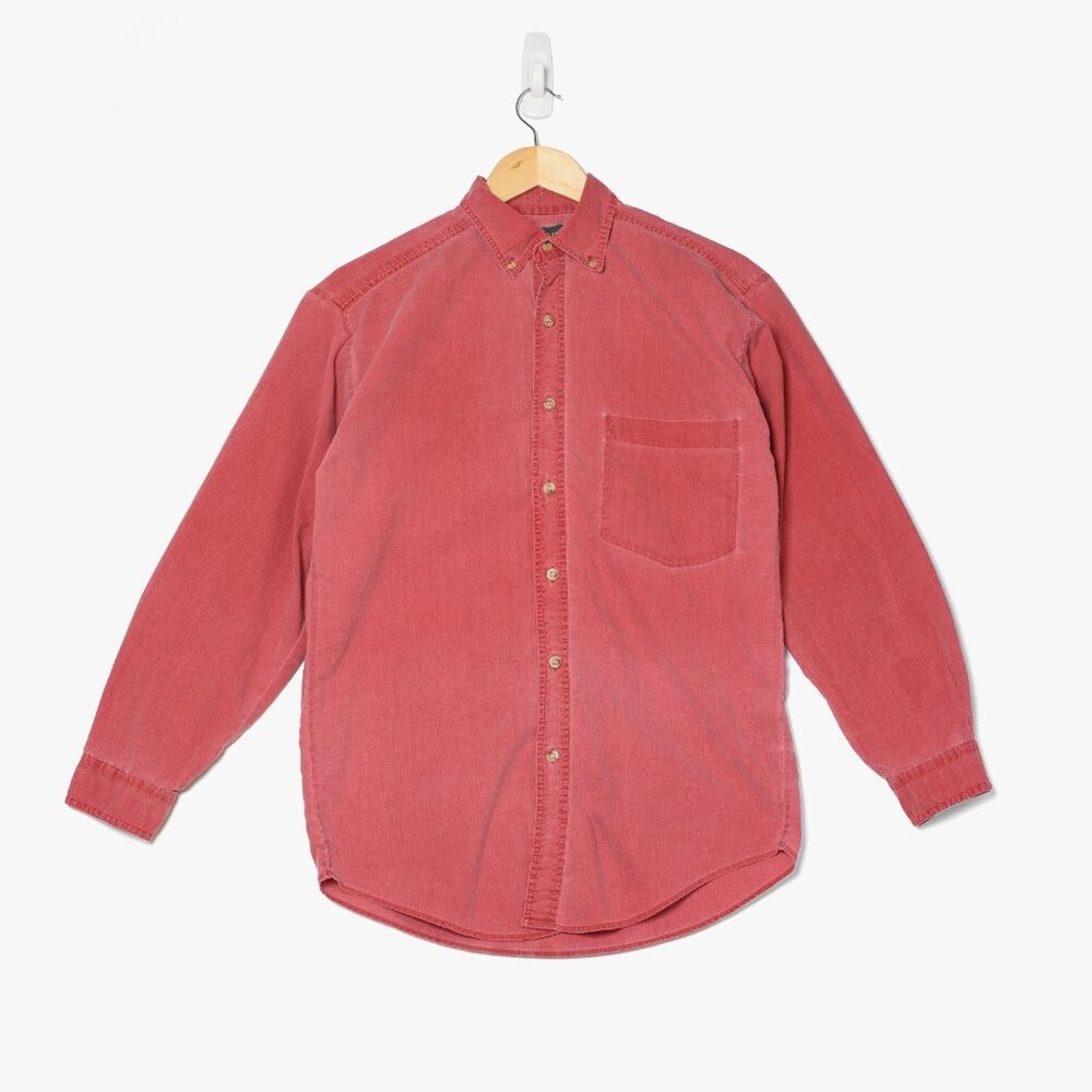 Vintage 90s Grenadier Men's Small Oxford Cloth Button Up Shirt Red Faded